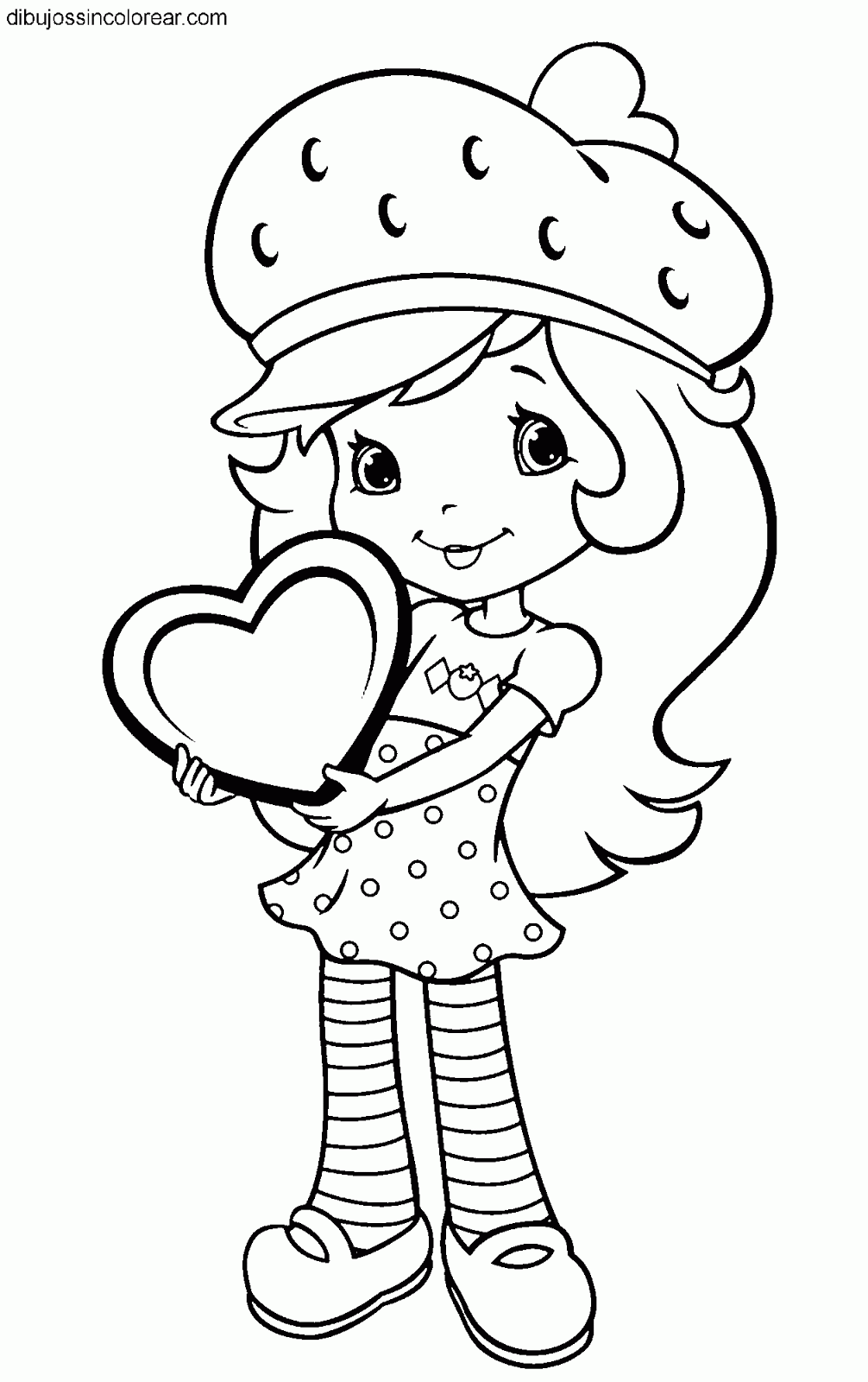 Dibujos Sin Colorear Dibujos de Tarta de Fresa (Strawberry Shortcake