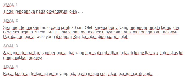 Contoh Soal Tinggi Nada Kuat Bunyi Dan Warna Bunyi Asep Respati