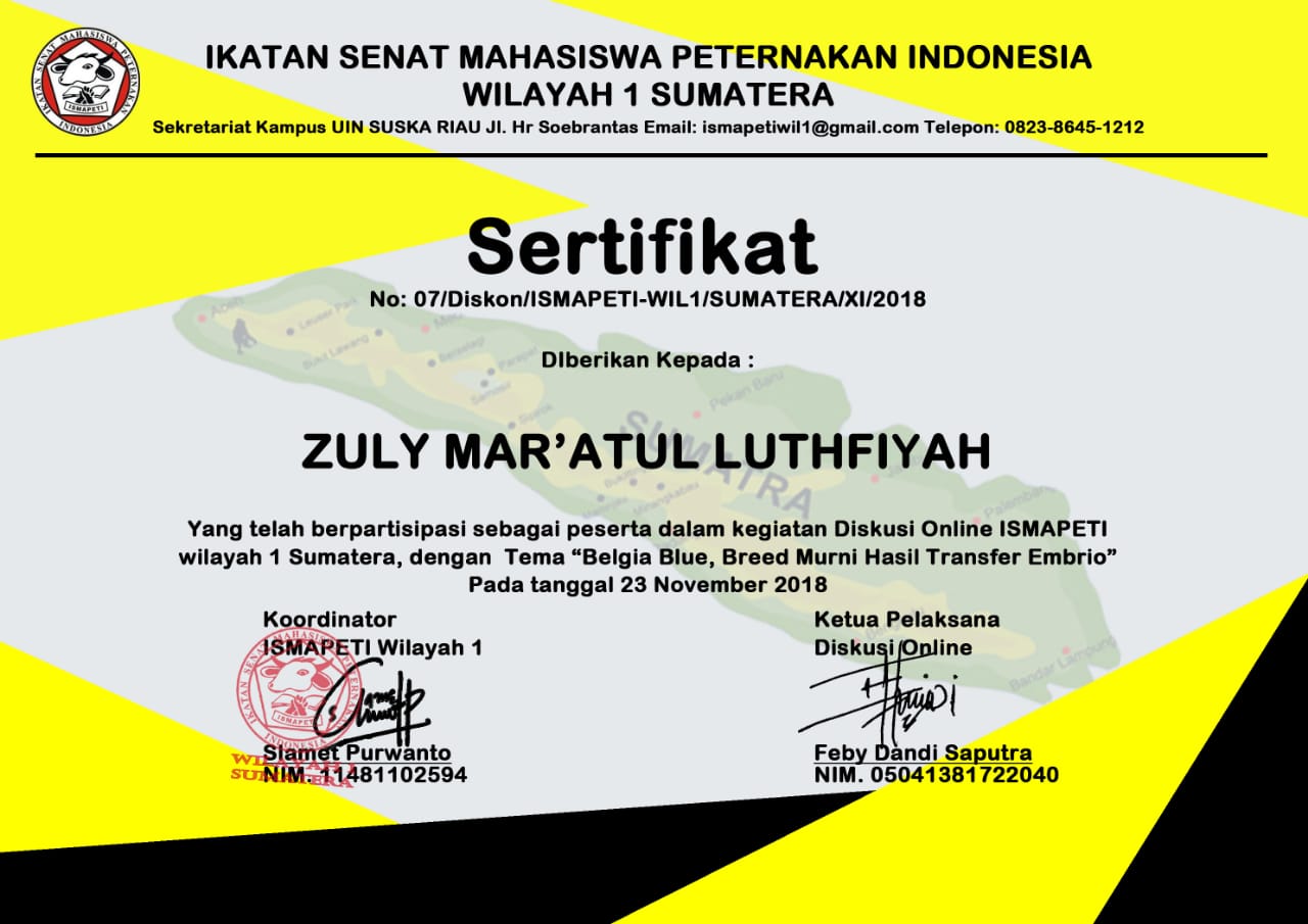 Kajian Ilmu Pengetahuan Contoh Sertifikat