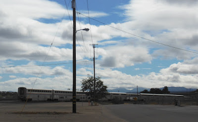 Amtrak Train in Paso Robles, Clouds, and Power Liines, ©B. Radisavljevic