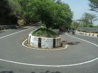 The four bikes lined up ready to leave Bangalore