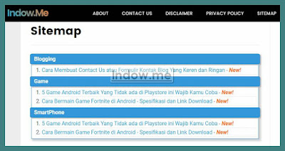 Cara Membuat Sitemap / Daftar Isi Blog Otomatis Sesuai Label