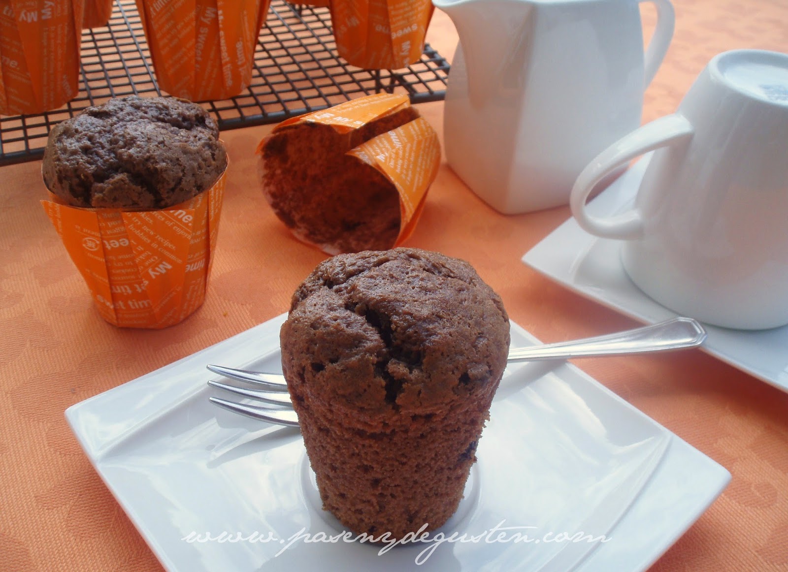 MUFFINS DE CHOCOLATE A LA NARANJA. PASEN Y DEGUSTEN