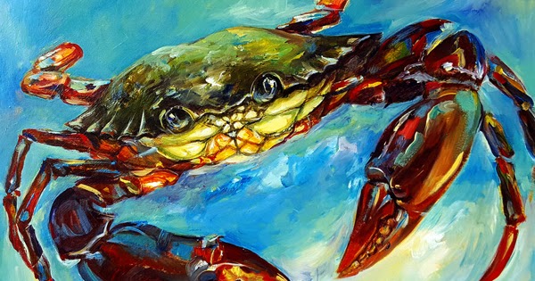 Arti's art -- Life as I see it: Blue Crab Acrylic Painting