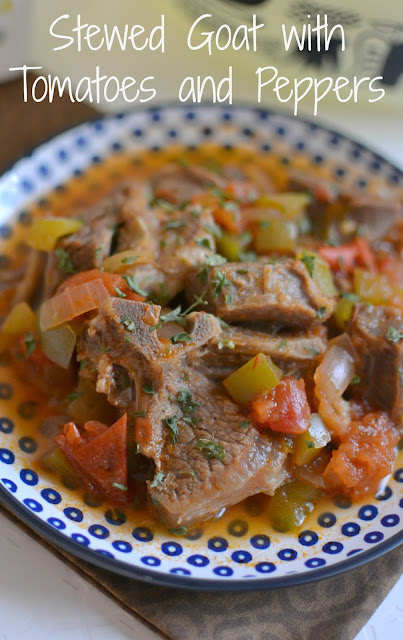 Slow simmered to perfection! Tender and flavorful! Also delicious with beef and serve over rice for a complete meal! Stewed Goat with Tomatoes and Peppers Recipe from Hot Eats and Cool Reads
