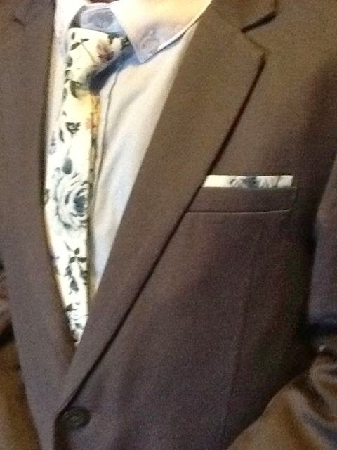 close up of tie and breast pocket