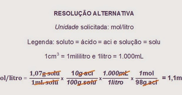 SÓ CÁLCULOS QUÍMICOS: CONCENTRAÇÃO - 29