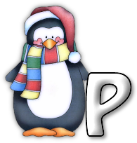 Alfabeto Navideño con Pingüinos.