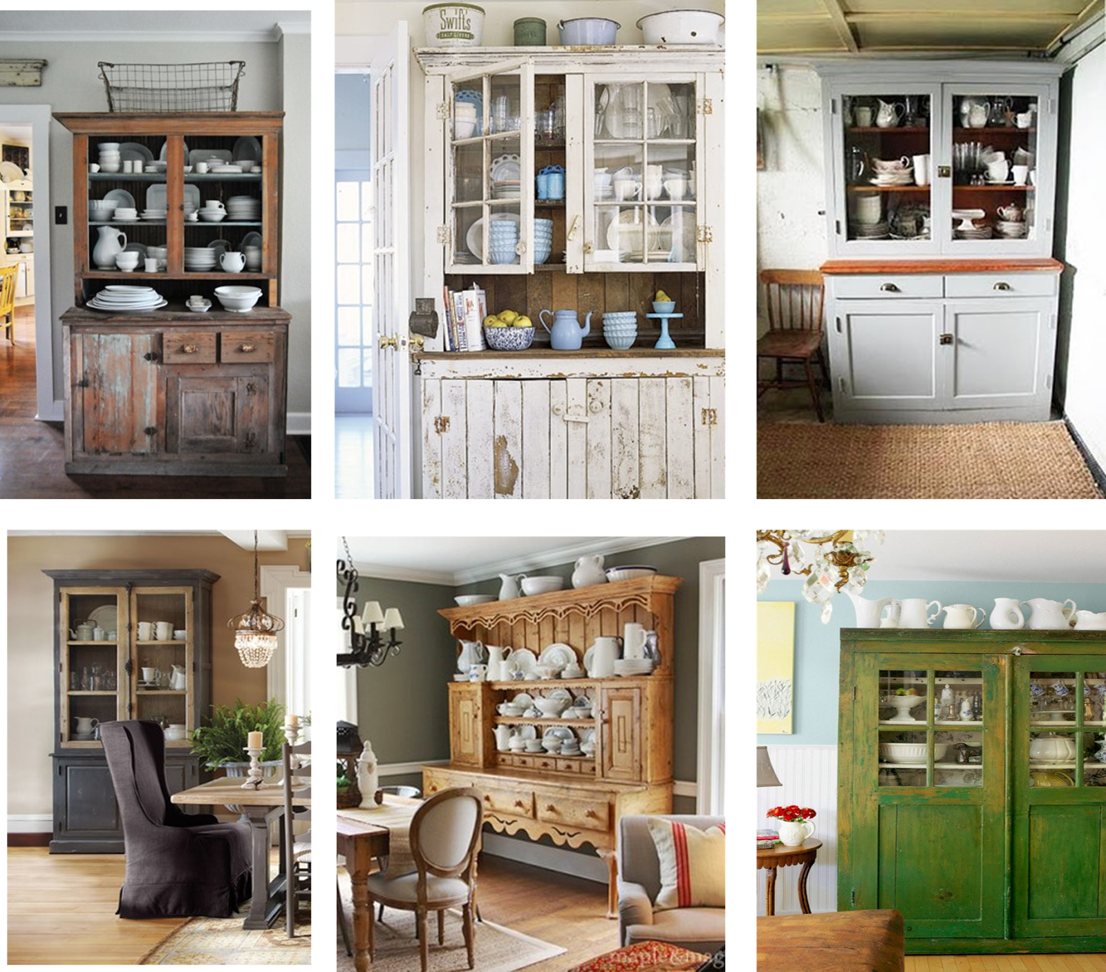 Craftivity Designs White Dishes + Wood Hutch = An Organized (and