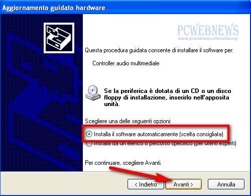 Aggiornare o installare driver su Windows