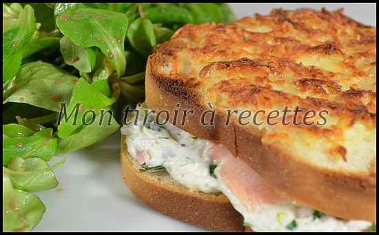 Mon tiroir à recettes - Blog de cuisine: Croque-Monsieur saumon fumé