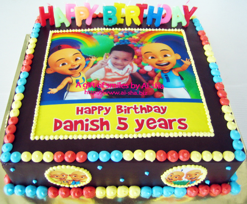 Birthday Cake Edible Image Upin Ipin