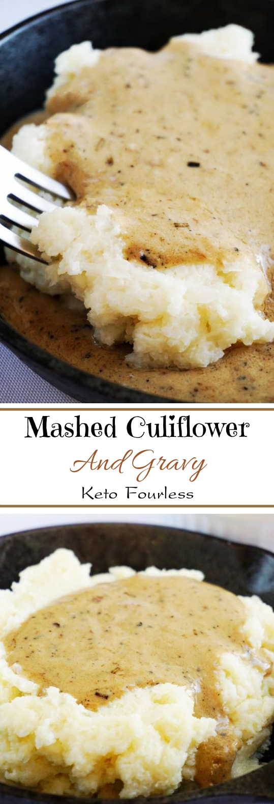 Creamy Cauliflower Mash and Potato Gravy #healthy #keto