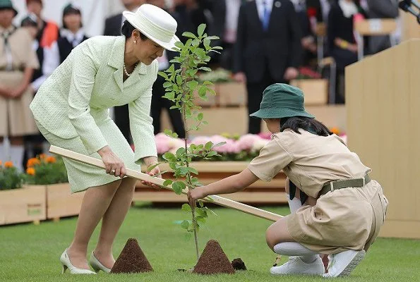 Emperor Naruhito and Empress Masako attended the 70th National Tree Planting Festival at the Aichi Prefecture Forest Park