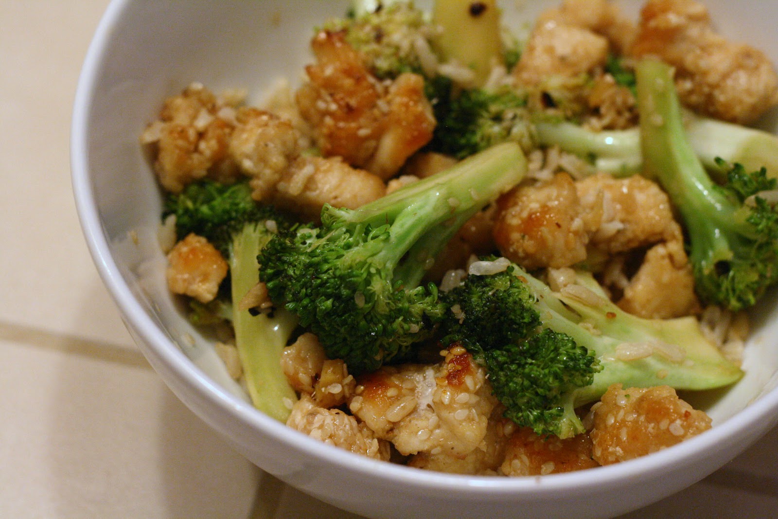 Laine's Recipe Box SesameCoated Chicken with Broccoli