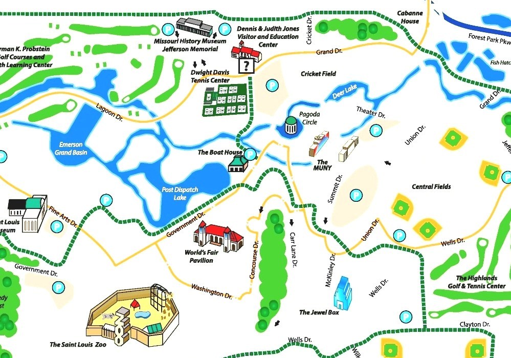 Map Of Forest Park Saint Louis Mo