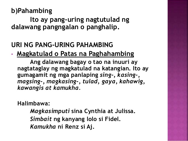 dalawang uri ng paghahambing - philippin news collections