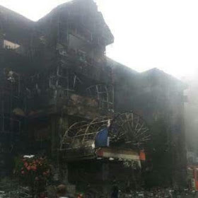 The Largest Shopping Mall In Edo,burnt to Ashes.