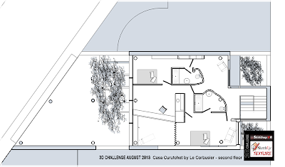 sketchup_model_Casa Curutchet_second_floor