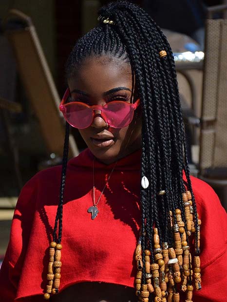 25 Elegant Lemonade Braided Ponytail Hairstyles 2019 For Black