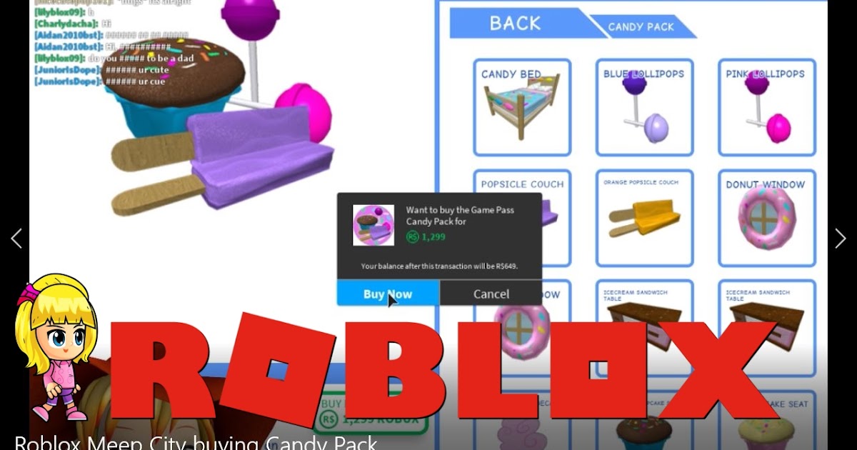 Chloe Tuber Roblox Meep City Gameplay Buying Candy Pack