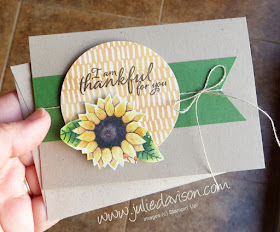 Stampin' Up! Painted Harvest Autumn Clean and Simple Notecard ~ www.juliedavison.com