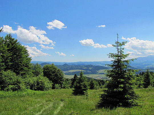 Widok na Pieniny Czorsztyńskie.