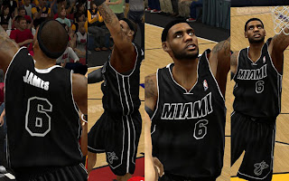 NBA 2K13 Miami Heat Back in Black Jersey Mod