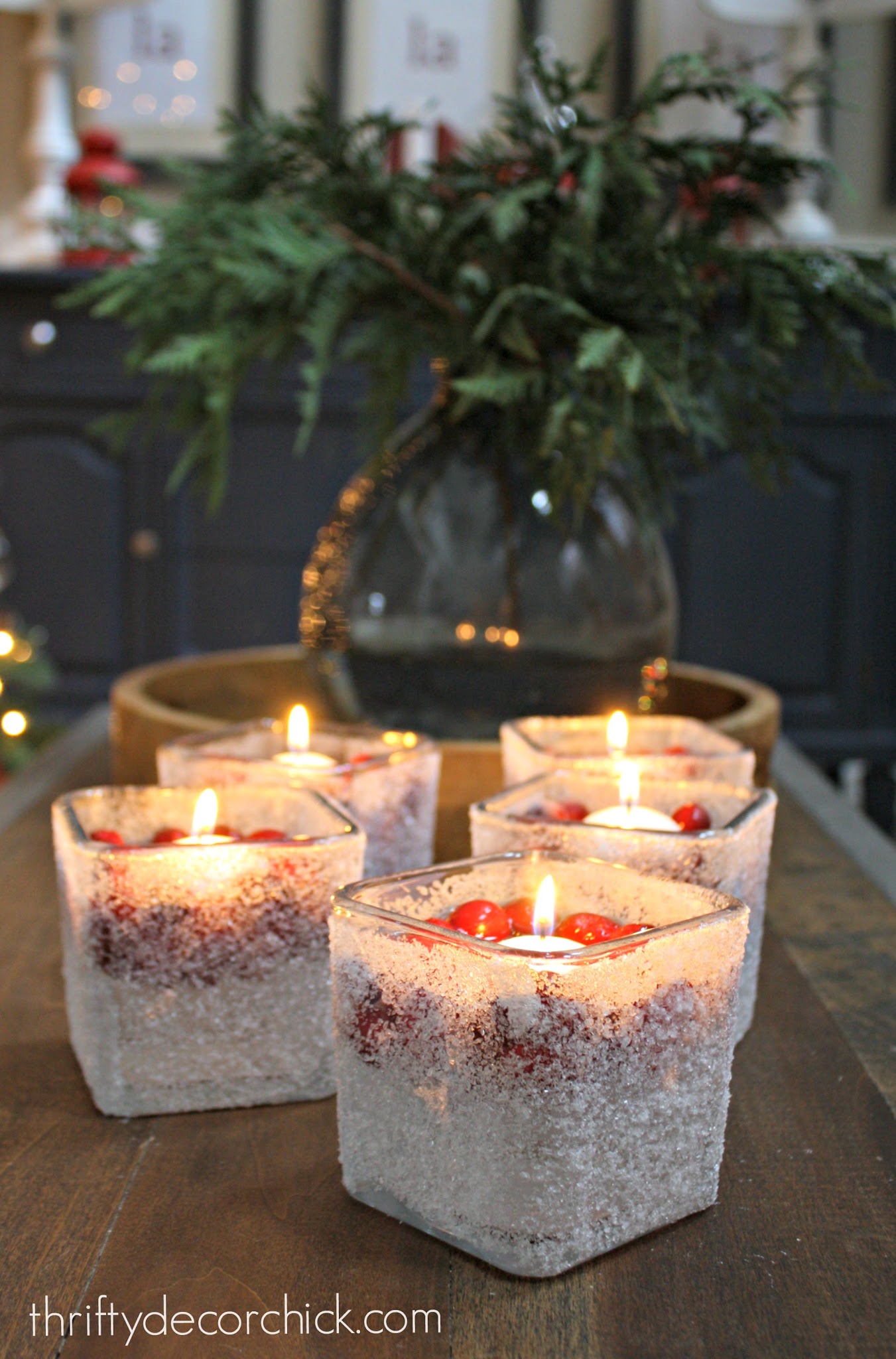 Epsom salt cranberry candles