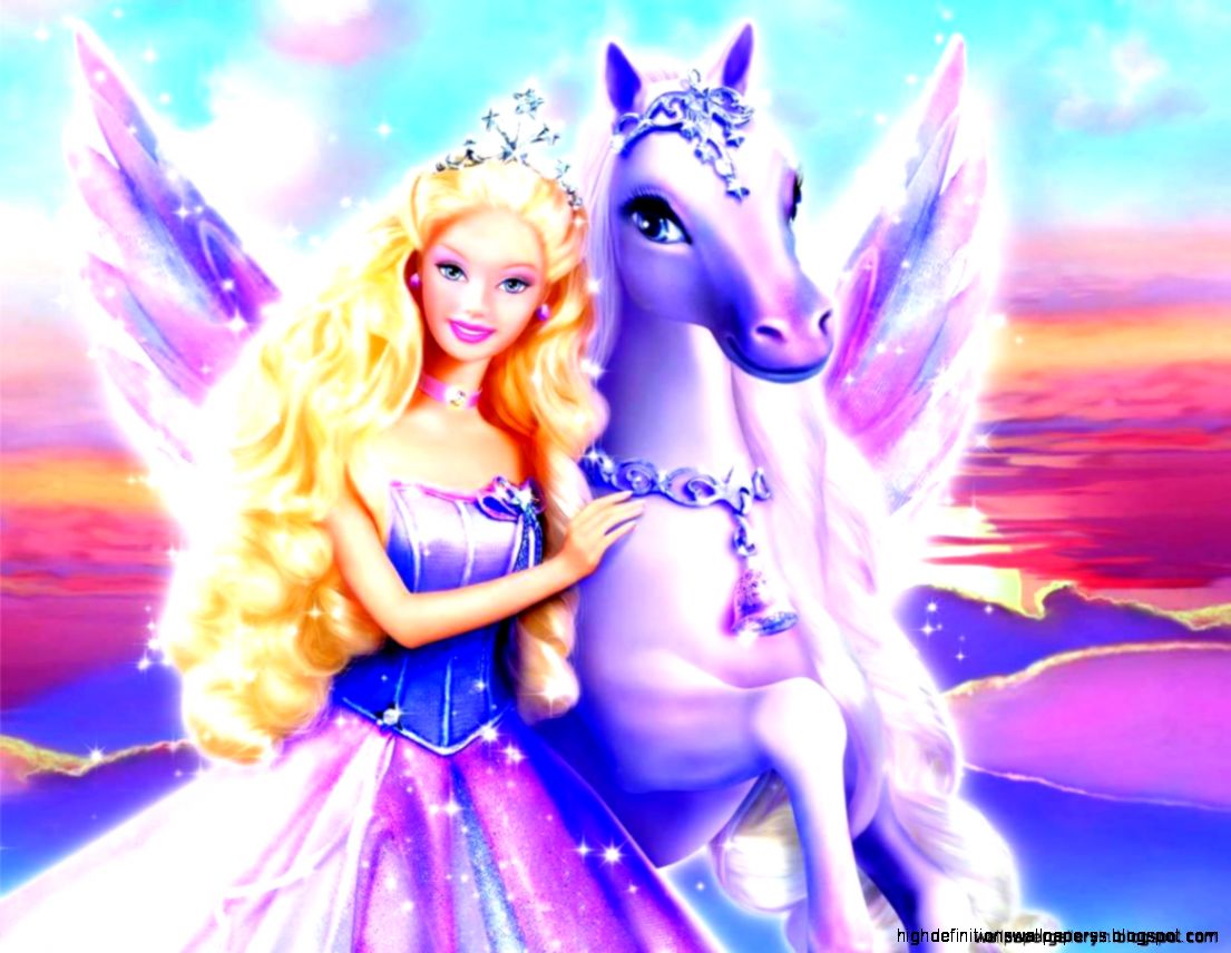 Barbie Cartoon On Horse Wallpaper Hd  Wallpaper Gallery