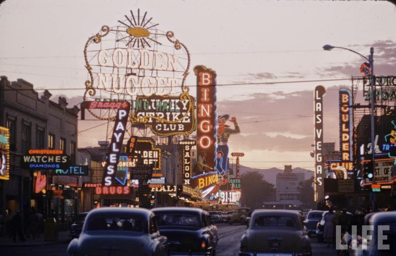 Vintage color photographs show the early days of Las Vegas' nightlife,  1950s - Rare Historical Photos