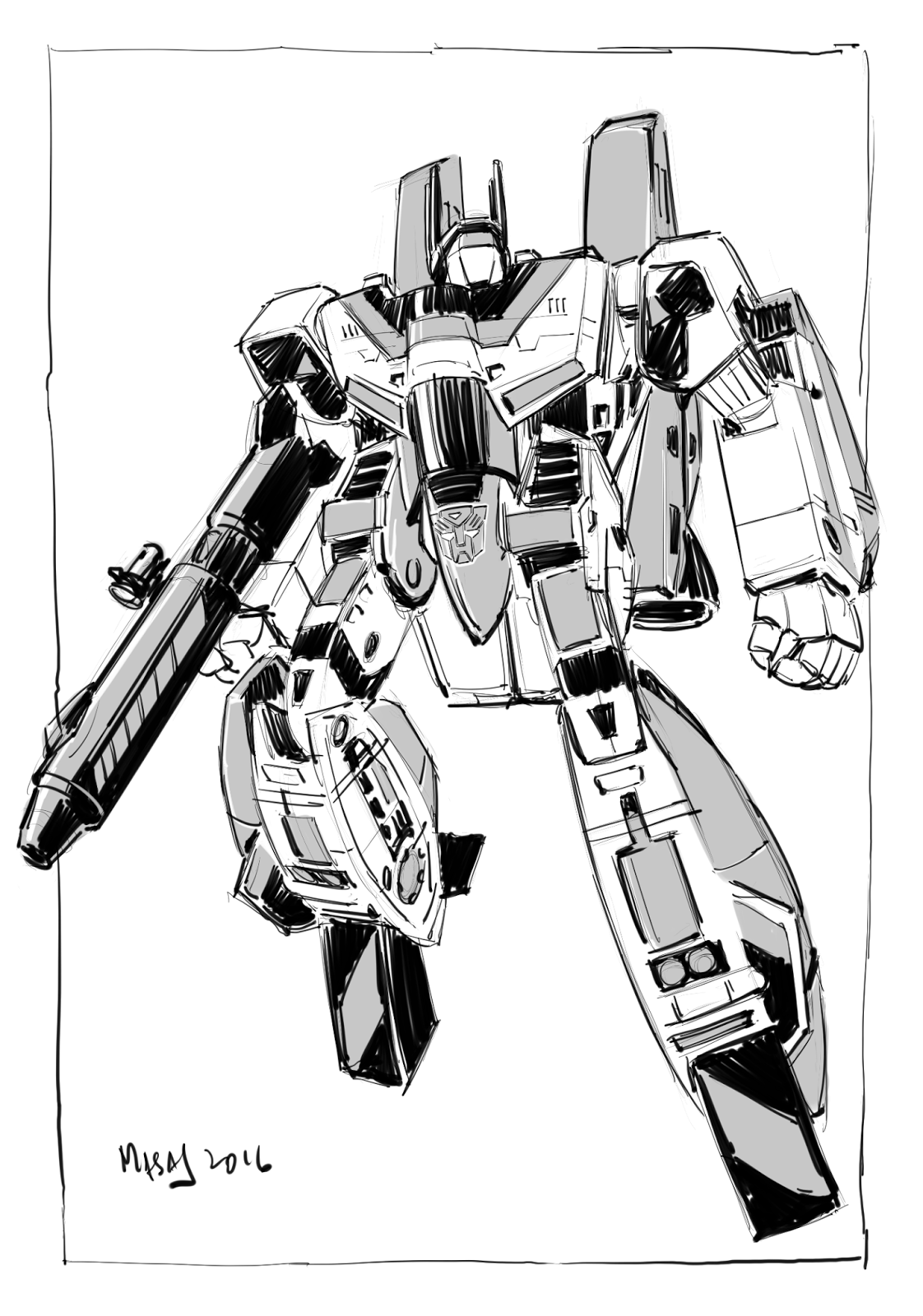 TF Scraps Sketch G1 Jetfire Fanart