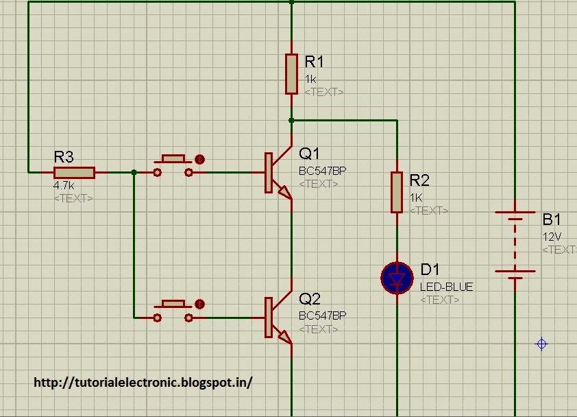 electronics tutorials TRANSISTOR AS A NAND GATE