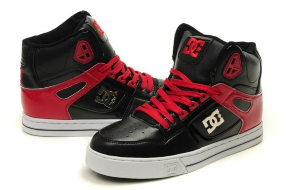 dc red and black shoes