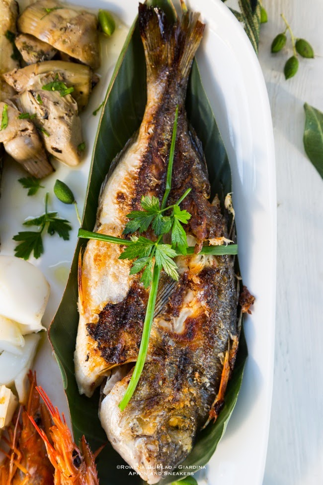 Mediterranean Grilled Seafood and Vegetable Platter