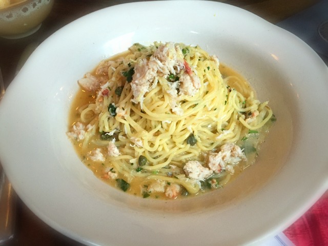 Jamie's Italian Nottingham Review | Morgan's Milieu: Fresh Crab Spaghettini, a highly recommended main at Jamie's Italian.