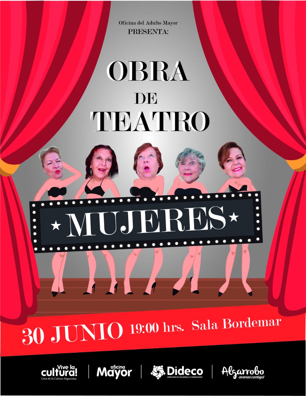 Algarrobo Digital VUELVE OBRA DE TEATRO “MUJERES”. SÁBADO 30 DE JUNIO
