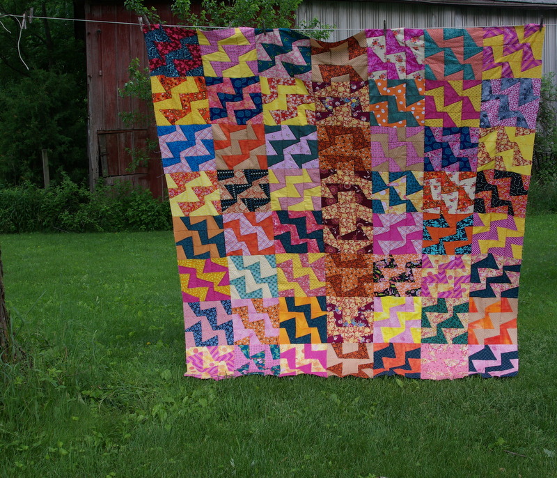 Sane, Crazy, Crumby Quilting Frazzled (aka Fractured) Flimsy