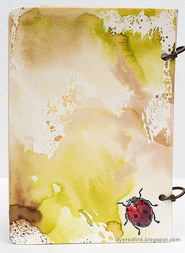 Layers of ink - DIY Ladybug Notebook Tutorial by Anna-Karin Evaldsson