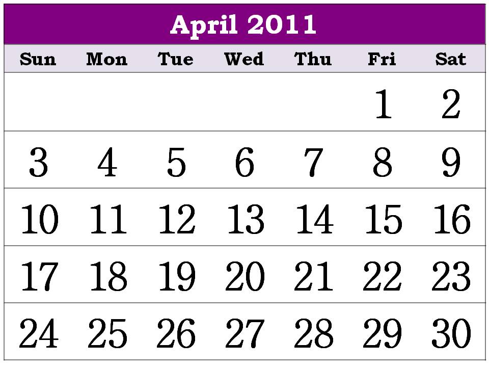 teroruanfe 2011 calendar april printable