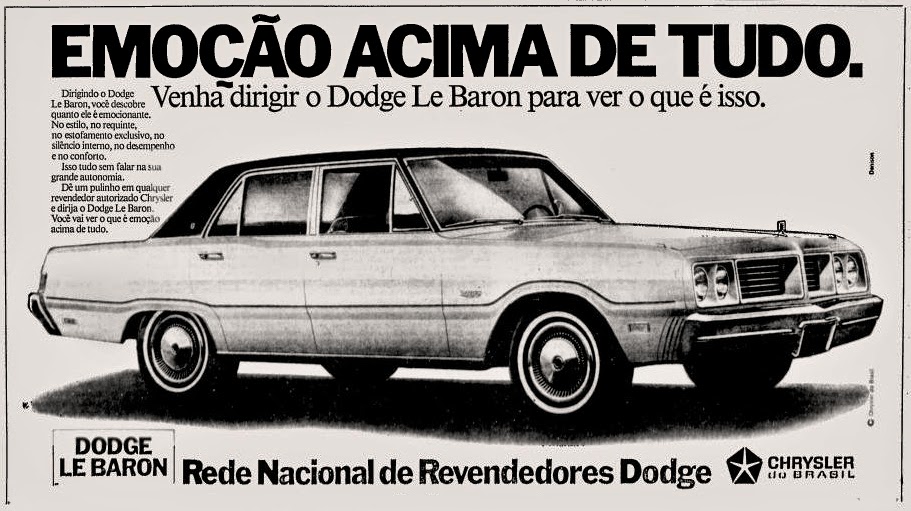 Dodge. propaganda anos 70. propaganda carros anos 70. reclame anos 70. Oswaldo Hernandez.