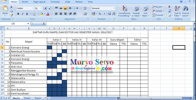 Cara Mengulang Judul Kolom Excel Agar Selalu Tercetak Di Setiap Halaman Muryo Setyo