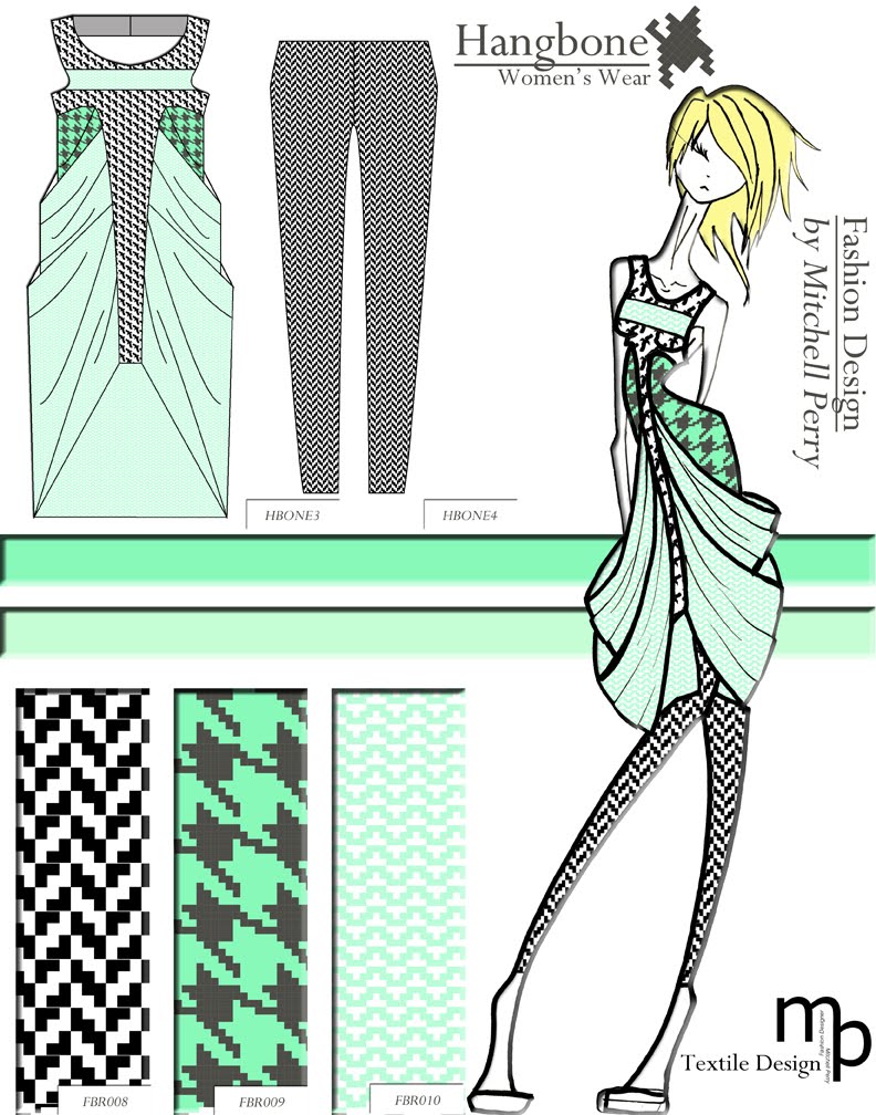 Fashion design presentation boards image