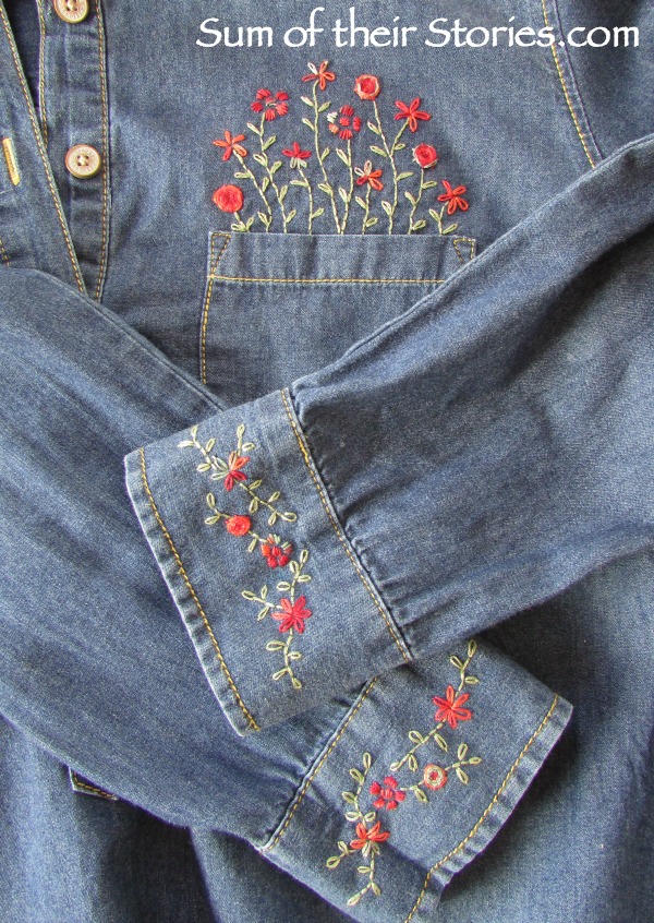 Embroidered Shirt Refashion - Sum of their Stories