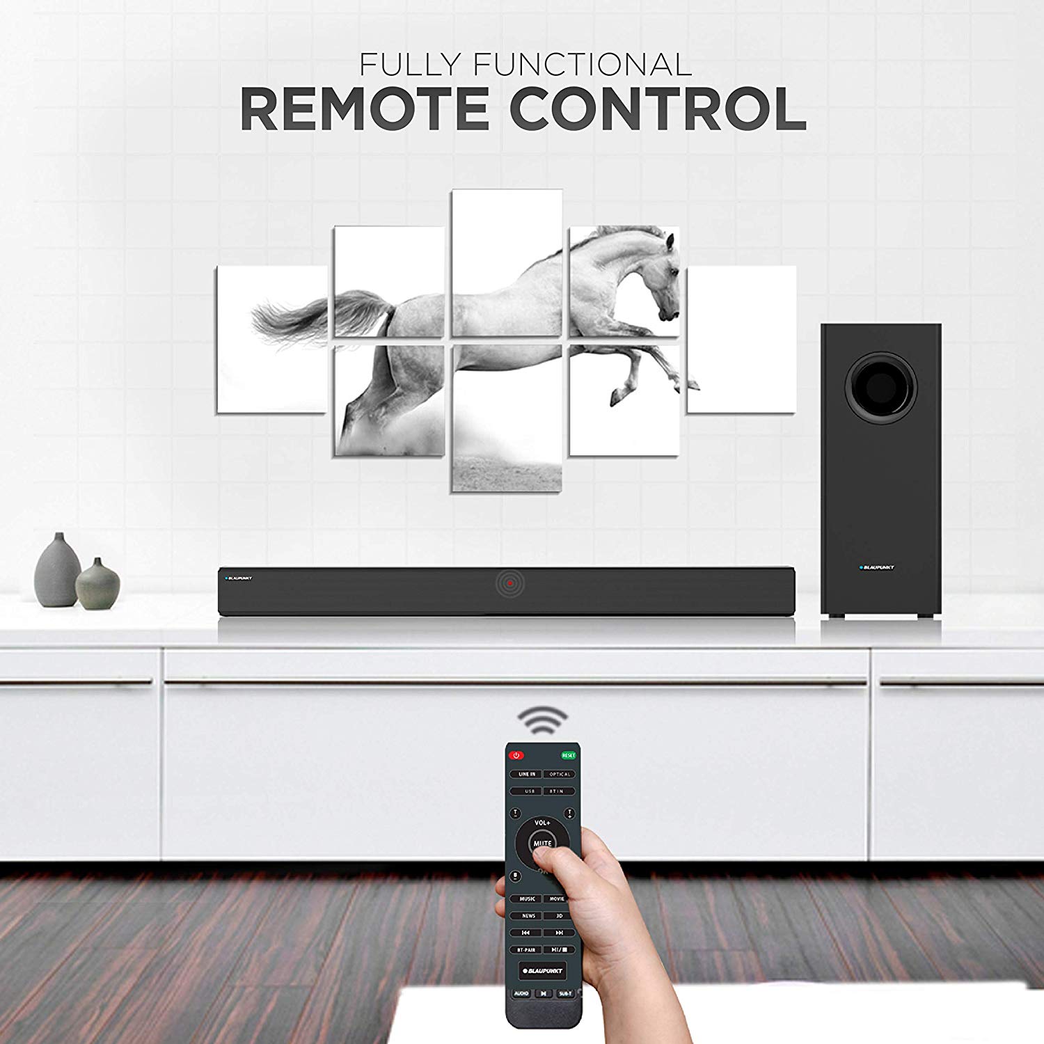 Blaupunkt SBW100 120Watts Wired Soundbar with Subwoofer and Bluetooth