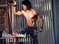 tiger shroff birthday wallpapers whatsapp status video, free download tiger shroff holding hammer in hands with birthday message for your computer or laptop backgrounds.