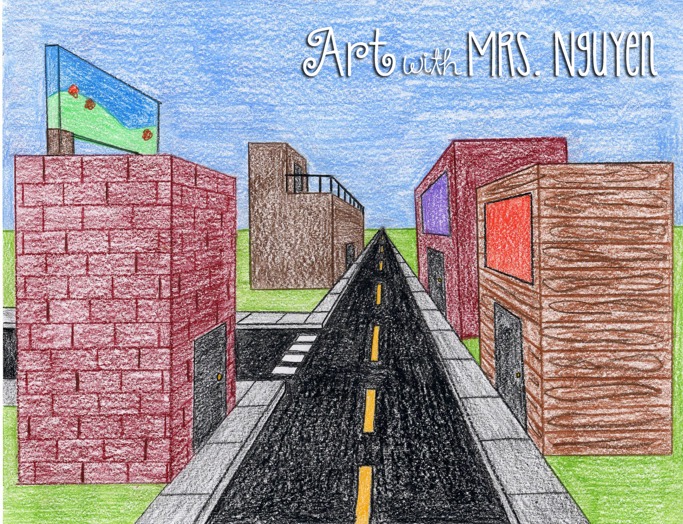 One Point Perspective Streetscapes 20 5th Art With Mrs Nguyen