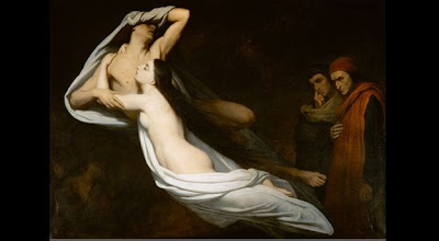 Le ombre di Paolo e Francesca, quadro del pittore Ary Scheffer