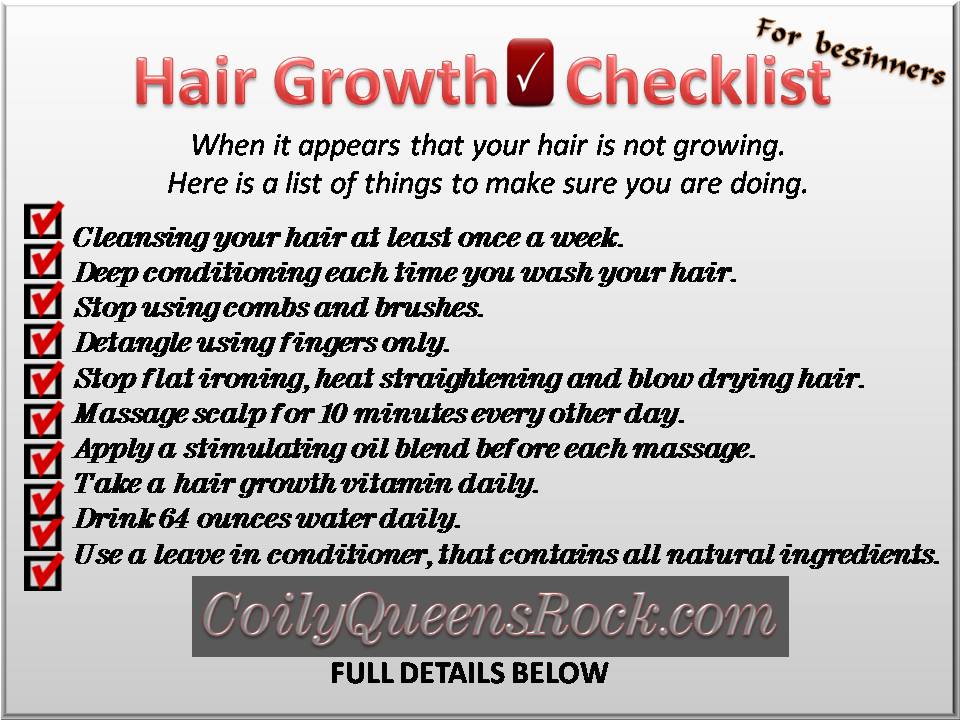 Coilyqueens Beginners Tips To Increasing Your Hair Growth