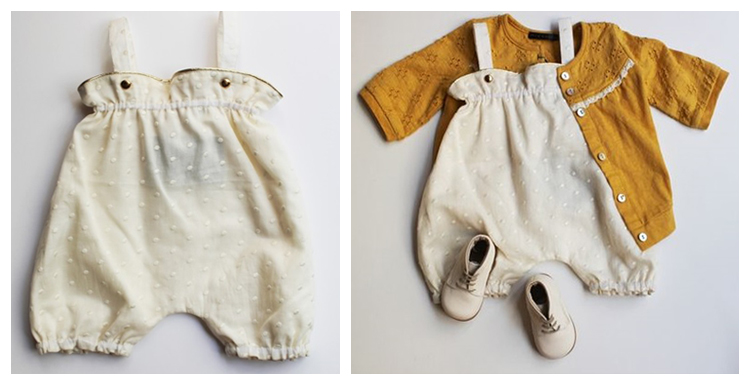Make a Gold Trimmed Baby Bubble Romper - DIY